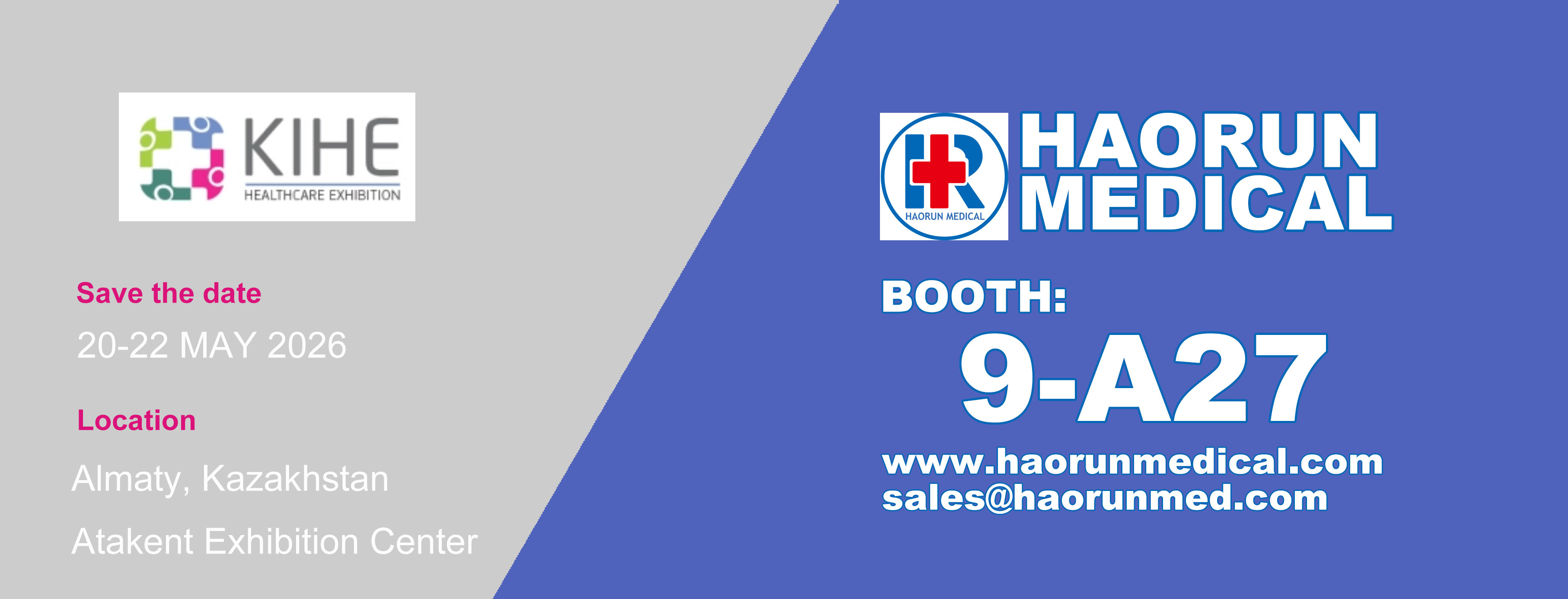 Haorun Medical Invites You to Visit Us at KIHE in Kazakhstan