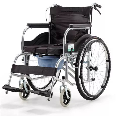 Manual Folding Wheelchair with Commode